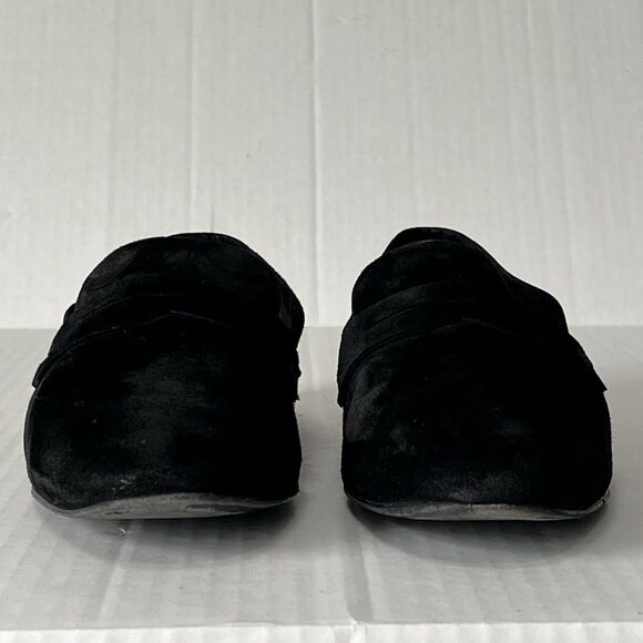 Margaux The Penny Loafer Womens Black Classic Suede Slip On Comfort Flats US 12W - Picture 7 of 14